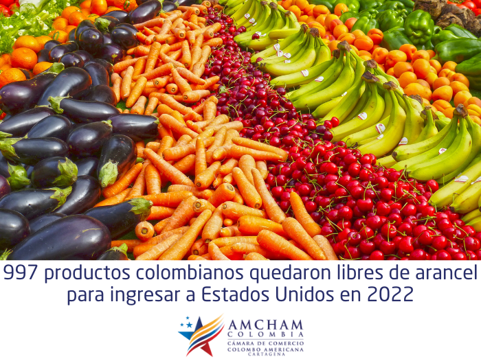 997 productos colombianos quedaron libres de arancel para ingresar a Estados Unidos en 2022
