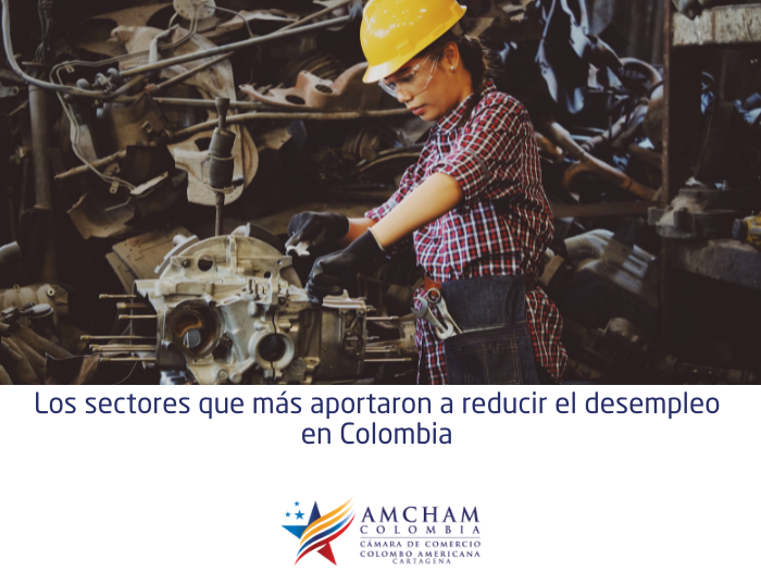 Los sectores que más aportaron a reducir el desempleo en Colombia