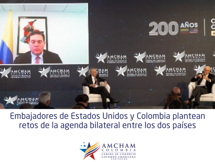 Embajadores de Estados Unidos y Colombia plantean retos de la agenda bilateral entre los dos países