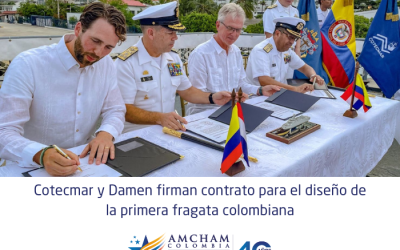 Cotecmar y Damen firman contrato para el diseño de la primera fragata colombiana