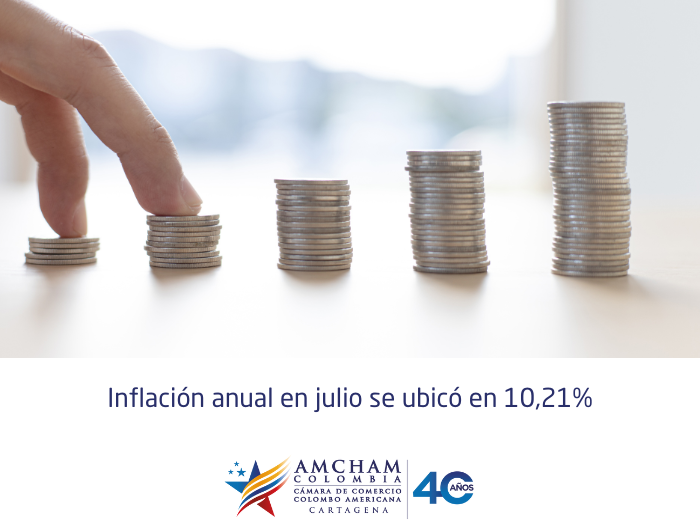 Inflación anual en julio se ubicó en 10,21%